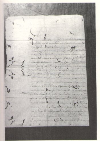 IX - Carta de José de Amenábar, escrita en una hoja sin letras de agua, dirigida al Señor Provisor y Vicario Capitular de Buenos Aires Don Mariano de Zavaleta en 1823, con providencia de dicha curia al dorso.